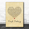 Eels Fresh Feeling Vintage Heart Song Lyric Print