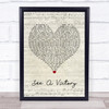 Elevation Worship See A Victory Script Heart Song Lyric Print