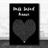 Elvis Presley Polk Salad Annie Black Heart Song Lyric Print