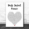 Elvis Presley Polk Salad Annie White Heart Song Lyric Print