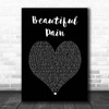 Eminem Beautiful Pain Black Heart Song Lyric Print