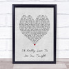 England Dan & John Ford Coley I'd Really Love To See You Tonight Grey Heart Song Lyric Print