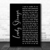 Eric Clapton Lonely Stranger Black Script Song Lyric Print