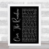 Eva Cassidy Over The Rainbow Black Script Song Lyric Print