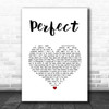 Fairground Attraction Perfect White Heart Song Lyric Print