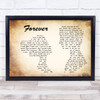 Aaron Lewis Forever Man Lady Couple Song Lyric Music Wall Art Print