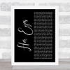 Fame On Fire Her Eyes Black Script Song Lyric Print