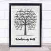 Fats Domino Blueberry Hill Music Script Tree Song Lyric Print