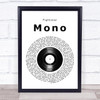 Fightstar Mono Vinyl Record Song Lyric Print