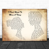 Aerosmith I Don't Want To Miss A Thing Man Lady Couple Song Lyric Music Wall Art Print