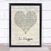 Fiorella Mannoia In viaggio Script Heart Song Lyric Print