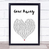 Five Finger Death Punch Gone Away White Heart Song Lyric Print