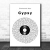 Fleetwood Mac Gypsy Vinyl Record Song Lyric Print