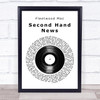 Fleetwood Mac Second Hand News Vinyl Record Song Lyric Print
