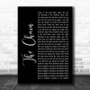 Fleetwood Mac The Chain Black Script Song Lyric Print