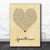 Florence + The Machine Spectrum Vintage Heart Song Lyric Print