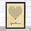 Florence + The Machine Spectrum Vintage Heart Song Lyric Print