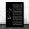 Florence + The Machine Third Eye Black Script Song Lyric Print