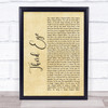 Florence + The Machine Third Eye Rustic Script Song Lyric Print