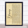 Florida Georgia Line Blessings Rustic Script Song Lyric Print