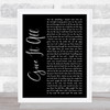 FOALS Give It All Black Script Song Lyric Print