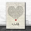 Foo Fighters Walk Script Heart Song Lyric Print