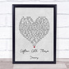 Foster & Allen After All These Years Grey Heart Song Lyric Print