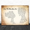 Billy Joel Just The Way You Are Man Lady Couple Song Lyric Music Wall Art Print