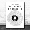 Frank Turner Balthazar, Impresario Vinyl Record Song Lyric Print