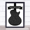 Frank Turner Love Ire & Song Black & White Guitar Song Lyric Print