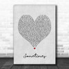 Gabrielle Sometimes Grey Heart Song Lyric Print