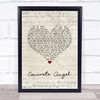 Gareth Emery feat. Christina Novelli Concrete Angel Script Heart Song Lyric Print