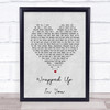 Garth Brooks Wrapped Up In You Grey Heart Song Lyric Print