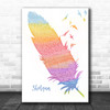 George Ezra Shotgun Watercolour Feather & Birds Song Lyric Print