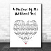 George Jones A Picture Of Me (Without You) White Heart Song Lyric Print