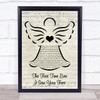 George Michael The First Time Ever I Saw Your Face Music Script Angel Song Lyric Print