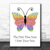George Michael The First Time Ever I Saw Your Face Rainbow Butterfly Song Lyric Print