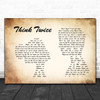 Celine Dione Think Twice Man Lady Couple Song Lyric Music Wall Art Print