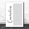 George Watsky Conversations White Script Song Lyric Print