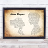 Counting Crows Anna Begins Man Lady Couple Song Lyric Music Wall Art Print