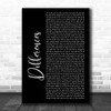 Ginuwine Differences Black Script Song Lyric Print