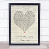 Gloria Estefan Can't Stay Away From You Script Heart Song Lyric Print