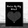 Gloria Estefan Music Of My Heart Black Heart Song Lyric Print