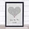 Grateful Dead Eyes Of The World Grey Heart Song Lyric Print