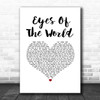 Grateful Dead Eyes Of The World White Heart Song Lyric Print