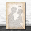 Green Day 21 Guns Man Lady Bride Groom Wedding Song Lyric Print