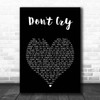 Guns N' Roses Don't Cry Black Heart Song Lyric Print