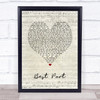 H.E.R. Best Part Script Heart Song Lyric Print