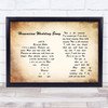 Elvis Presley Hawaiian Wedding Song Man Lady Couple Song Lyric Music Wall Art Print