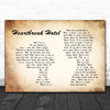 Elvis Presley Heartbreak Hotel Man Lady Couple Song Lyric Music Wall Art Print